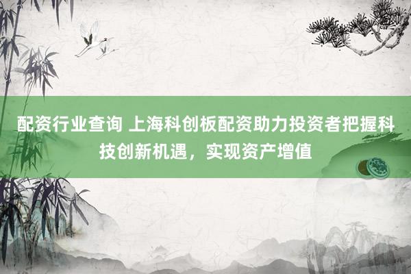 配资行业查询 上海科创板配资助力投资者把握科技创新机遇，实现资产增值